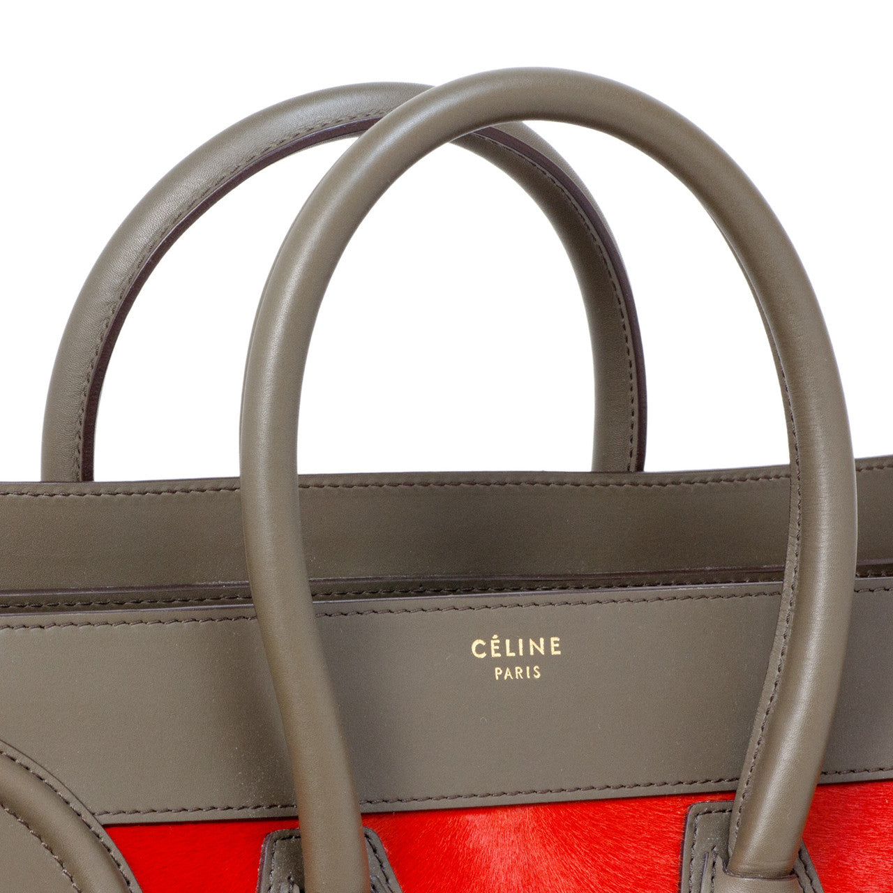 Exclusive Celine Tri Color Calf Hair & Leather Mini Luggage Tote — Alternate View 7