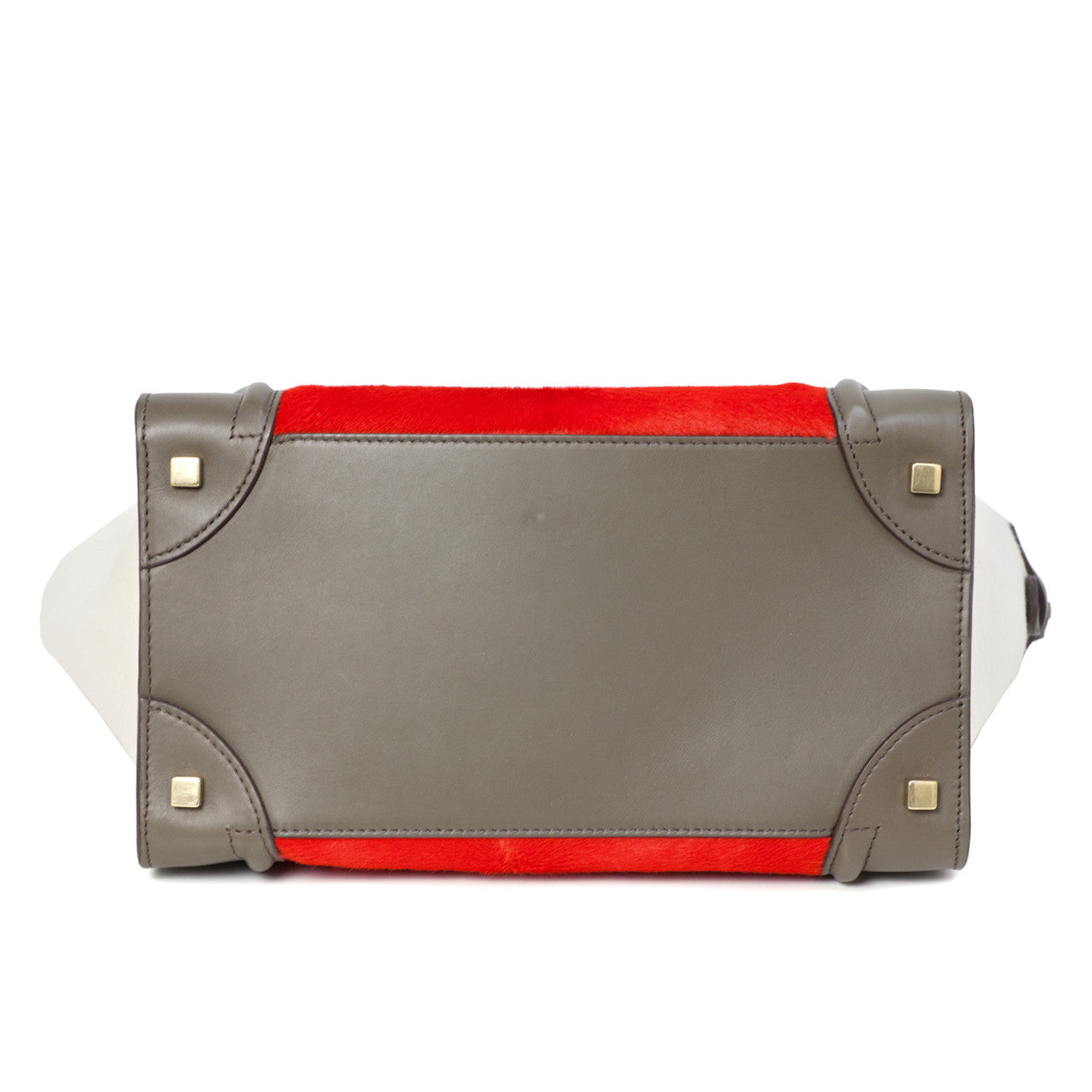 Exclusive Celine Tri Color Calf Hair & Leather Mini Luggage Tote — Lifestyle View