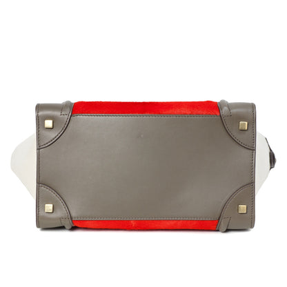Exclusive Celine Tri Color Calf Hair & Leather Mini Luggage Tote — Lifestyle View