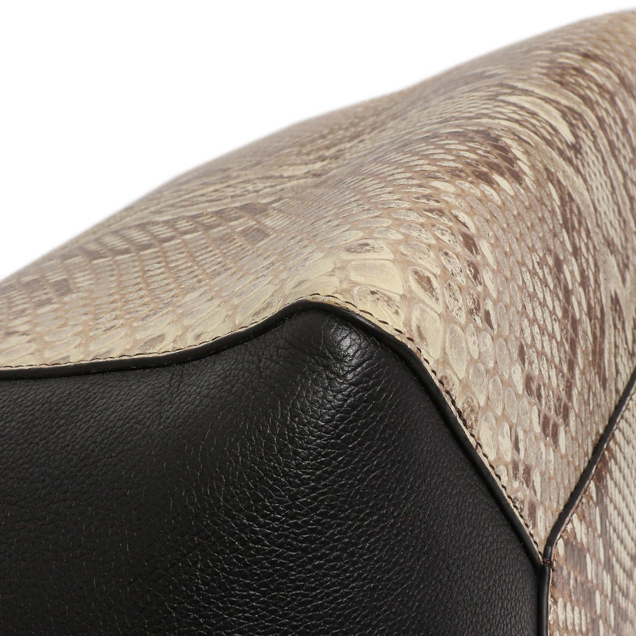 Exclusive Louis Vuitton Black Calfskin Python Lockme Cabas — Lifestyle View