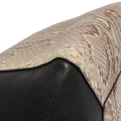 Exclusive Louis Vuitton Black Calfskin Python Lockme Cabas — Lifestyle View