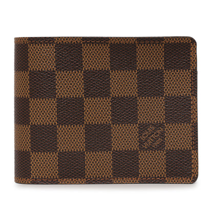 Exclusive Louis Vuitton Damier Ebene Multiple Wallet — Front View