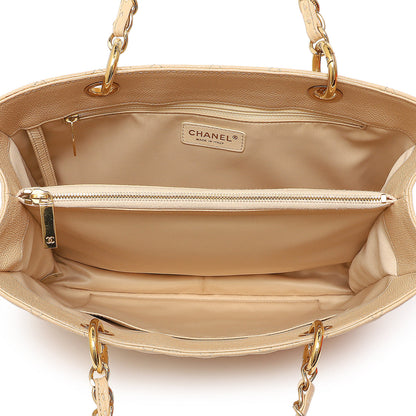Exclusive Chanel Beige Quilted Caviar Grand Shopping Tote GST — Alternate View 8
