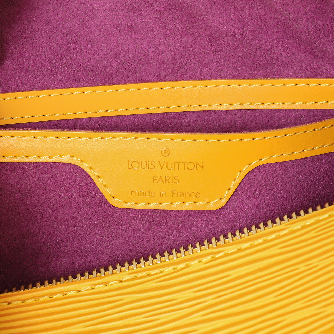 Exclusive Louis Vuitton Yellow Epi Soufflot — Lifestyle View