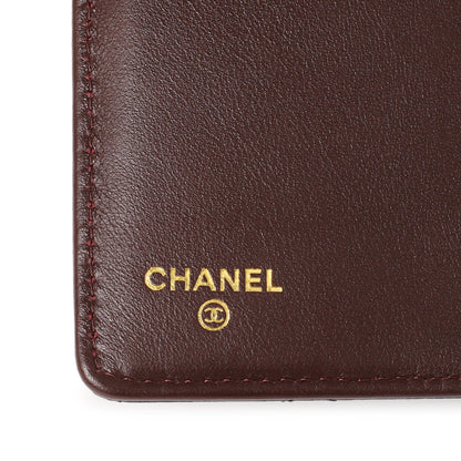Exclusive Chanel Black Quilted Caviar Yen Wallet — Detail View