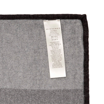 Exclusive Burberry Black Grey Check Merino Wool Cape — Top View