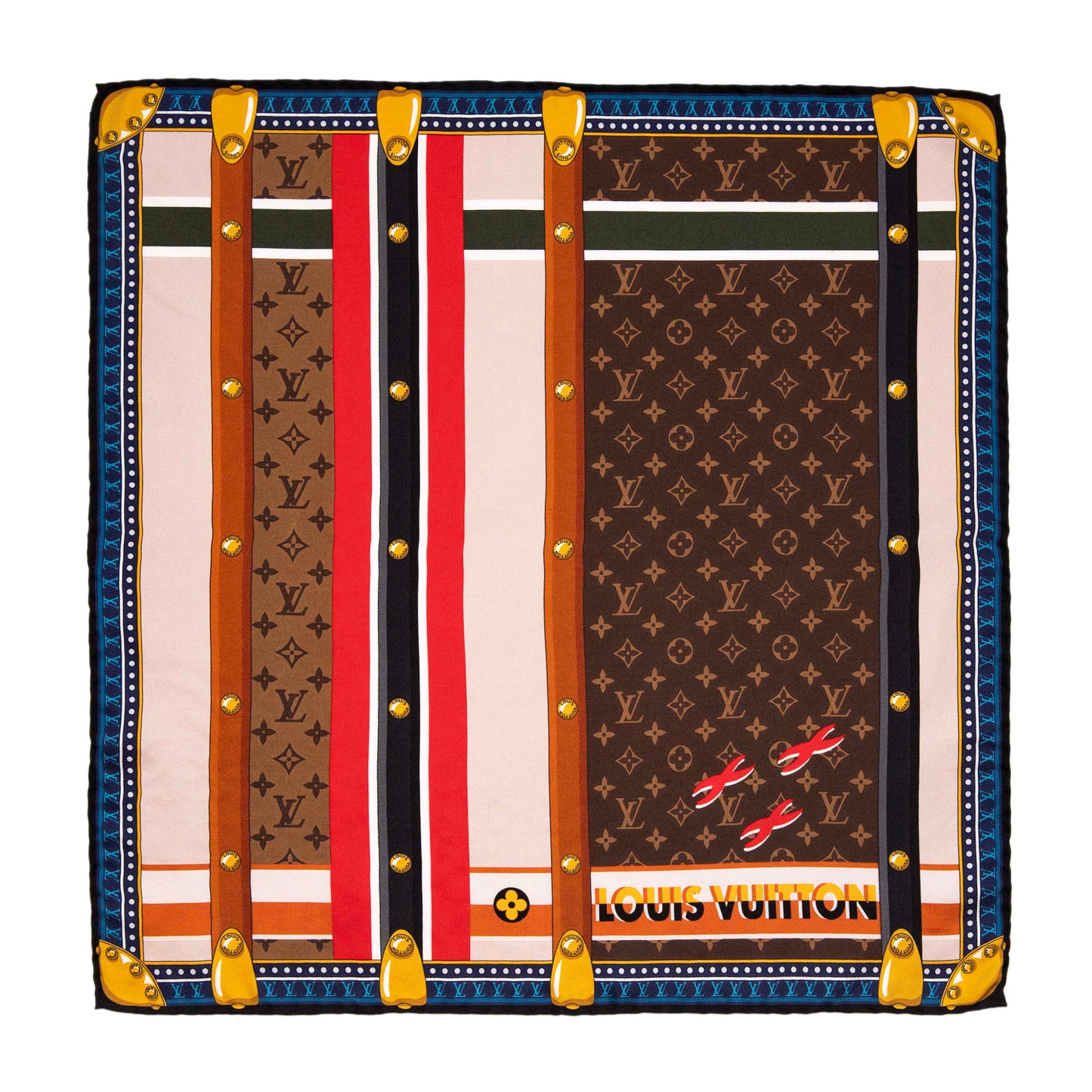 Exclusive Louis Vuitton Silk Trunk In Love Square 45 — Side View