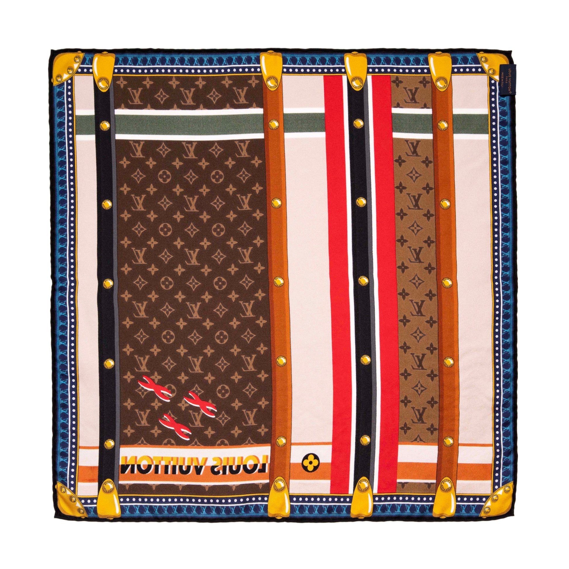 Exclusive Louis Vuitton Silk Trunk In Love Square 45 — Back View