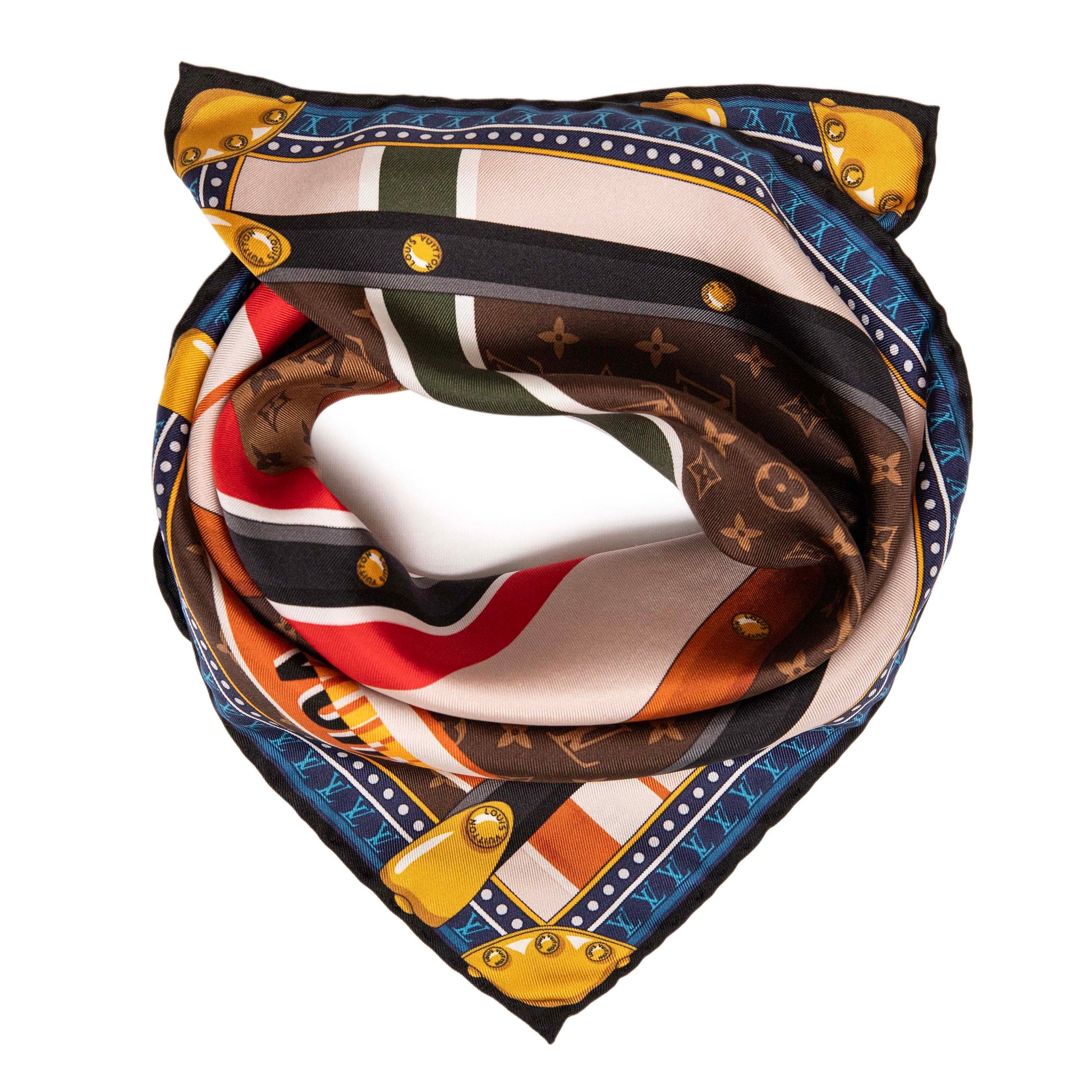 Exclusive Louis Vuitton Silk Trunk In Love Square 45 — Front View