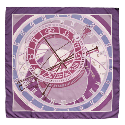 Exclusive Hermes Silk Mecanique du Temps Scarf 90 — Back View
