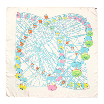 Exclusive Hermes Silk Grande Roue Scarf 90 — Back View