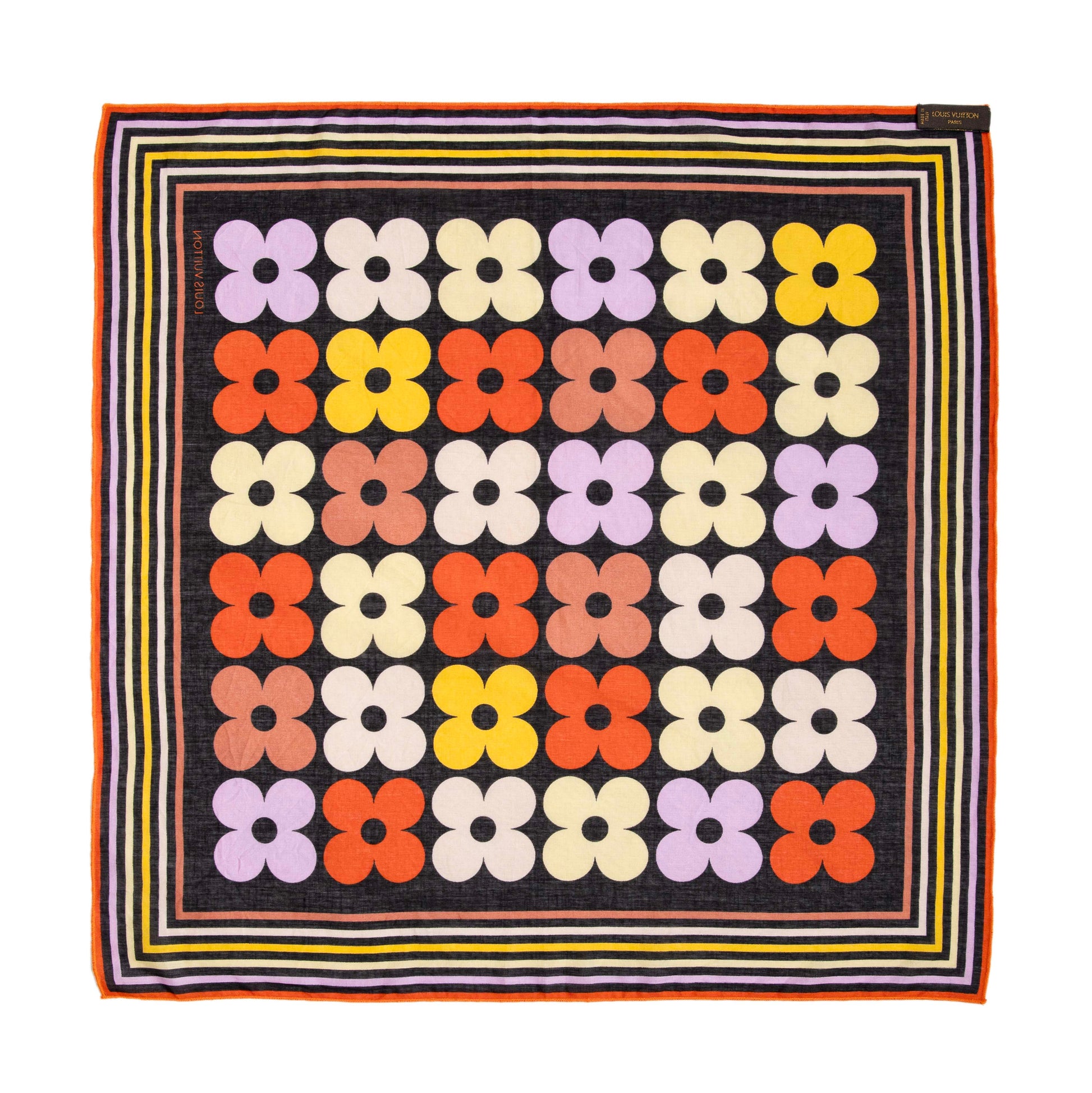 Exclusive Louis Vuitton Cotton Flower Bandana — Back View