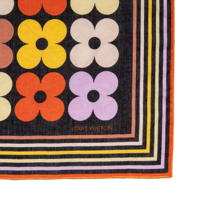 Exclusive Louis Vuitton Cotton Flower Bandana — Top View