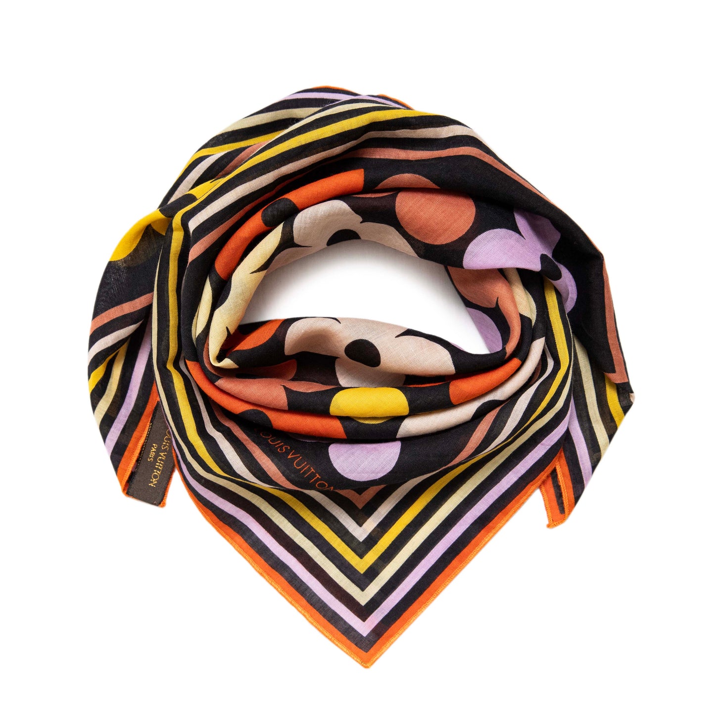 Exclusive Louis Vuitton Cotton Flower Bandana — Front View