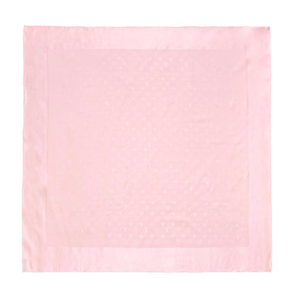 Exclusive Louis Vuitton Pink Silk Monogram Square Scarf — Side View