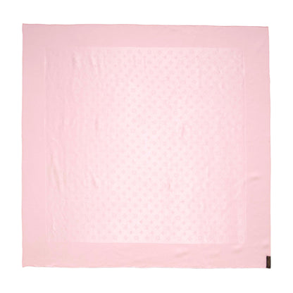 Exclusive Louis Vuitton Pink Silk Monogram Square Scarf — Back View