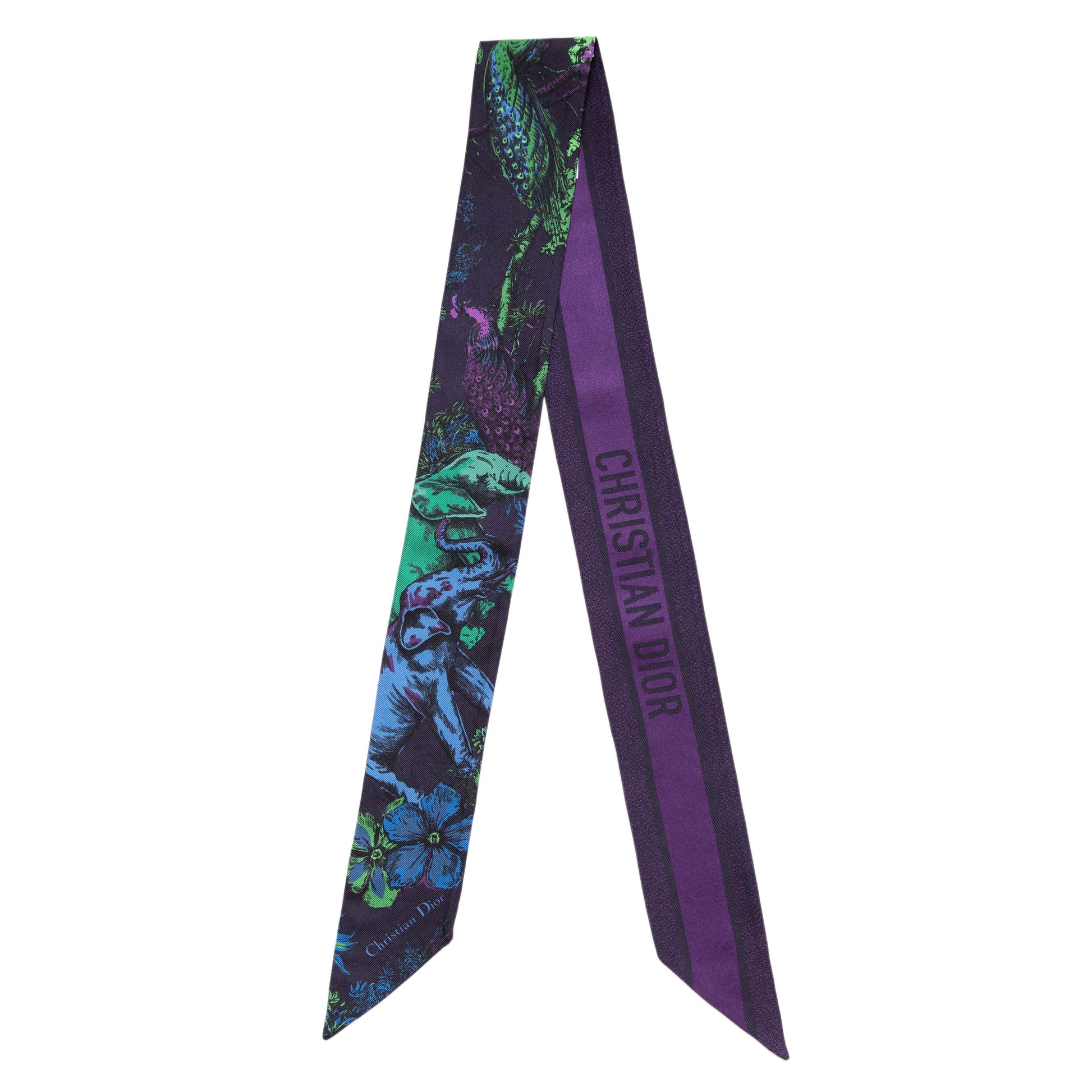 Exclusive Christian Dior Silk Toile De Jouy Voyage Mitzah Scarf — Front View