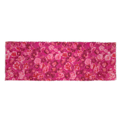 Exclusive Louis Vuitton Rose Indien Silk Cotton Ikat Scarf — Side View