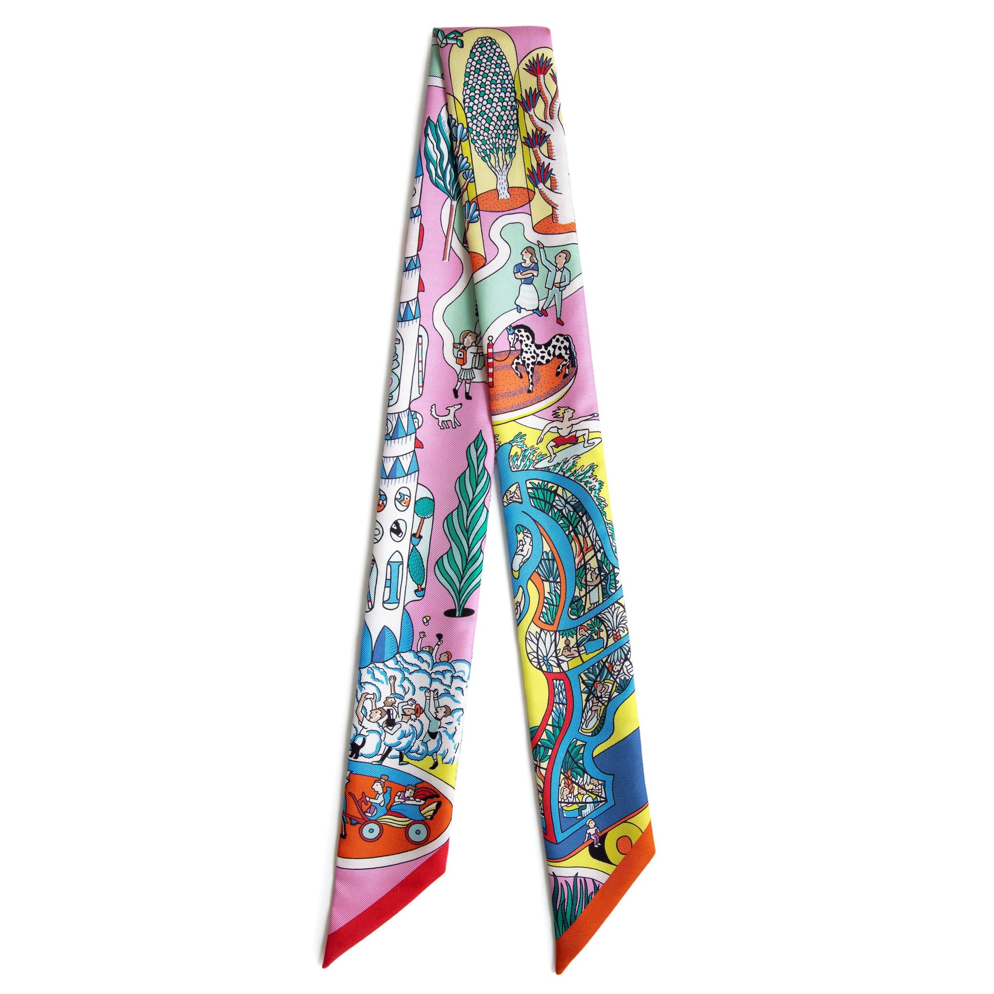 Exclusive Hermes Silk Exposition Universelle Twilly — Side View