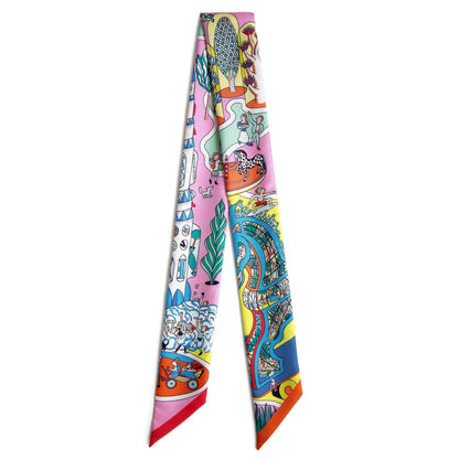 Exclusive Hermes Silk Exposition Universelle Twilly — Side View