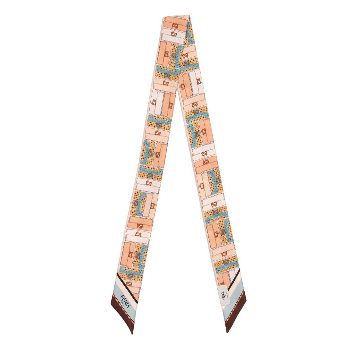 Exclusive Fendi Silk Wrappy Bandeau — Front View