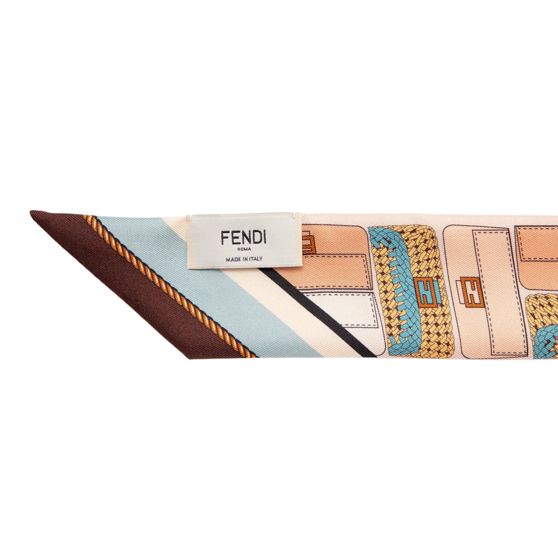 Exclusive Fendi Silk Wrappy Bandeau — Back View