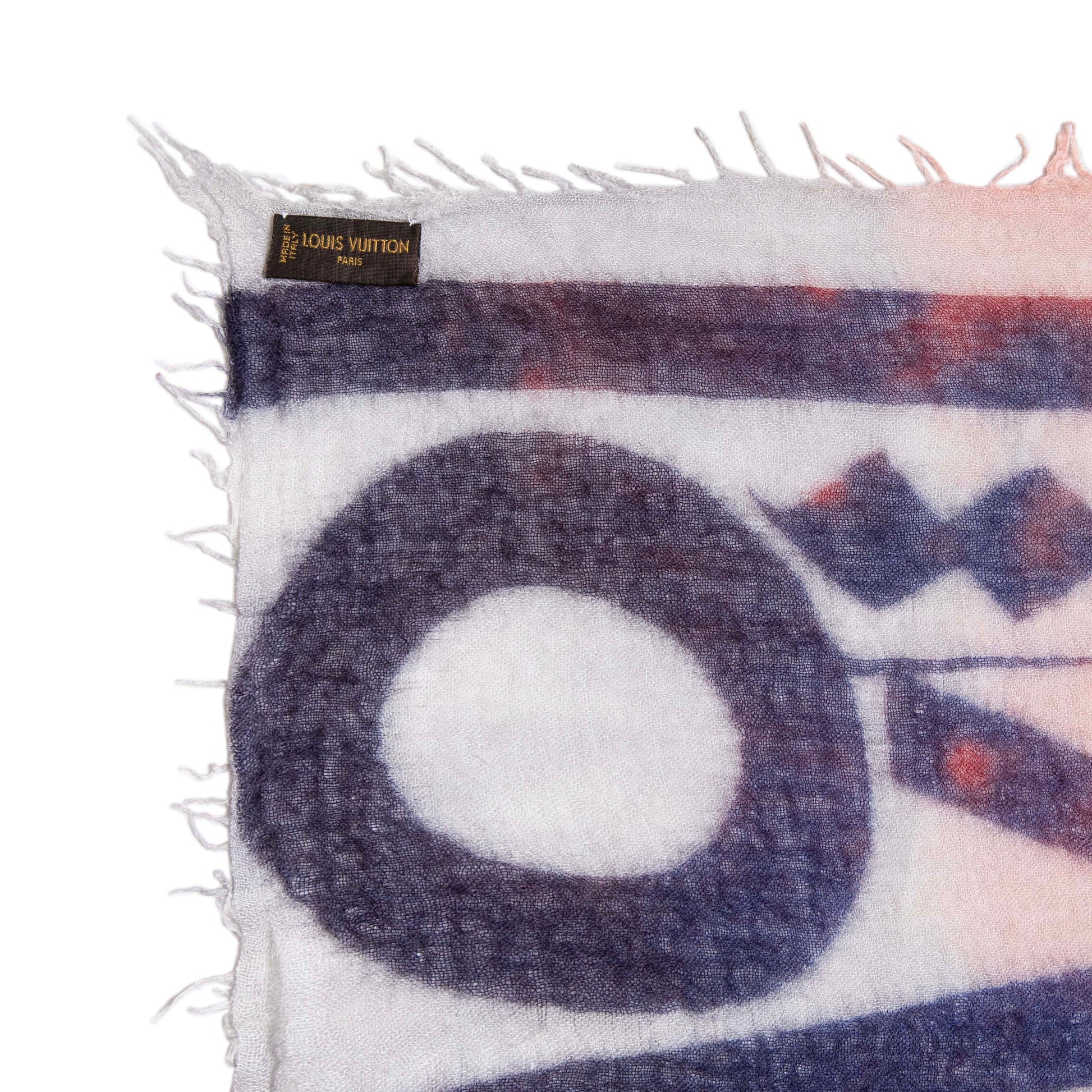 Exclusive Louis Vuitton Retna Cashmere Silk Scarf — Detail View