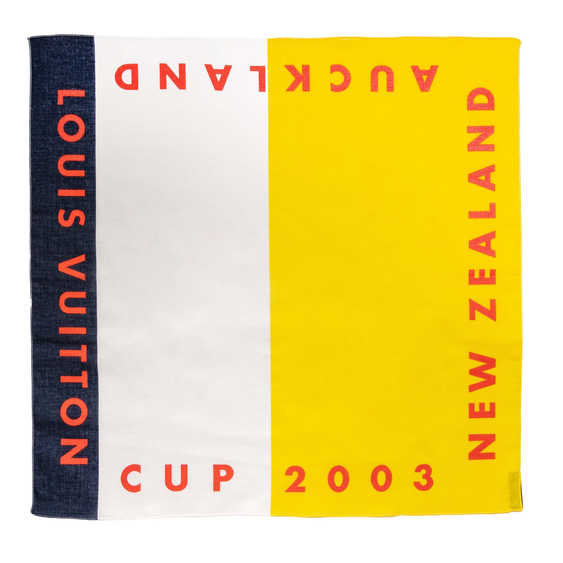 Exclusive Louis Vuitton Cotton New Zealand Cup Bandana — Side View