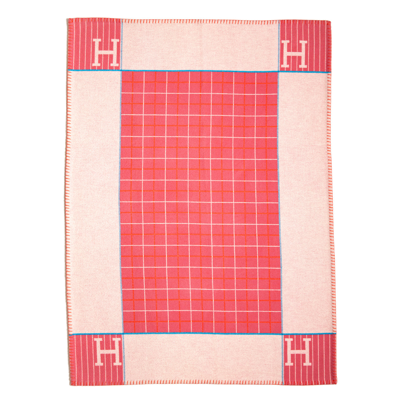 Exclusive Hermes Wool Cashmere Avalon Cabriole Blanket — Front View