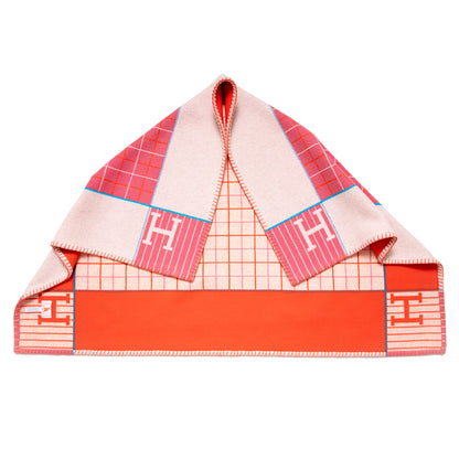 Exclusive Hermes Wool Cashmere Avalon Cabriole Blanket — Back View