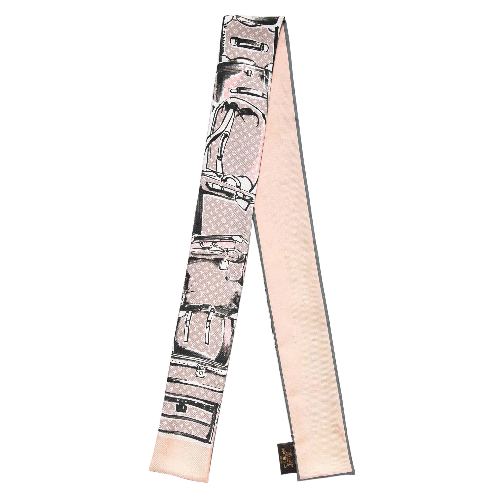 Exclusive Louis Vuitton Rose Poudre Silk Monogram Trunks Bandeau — Side View