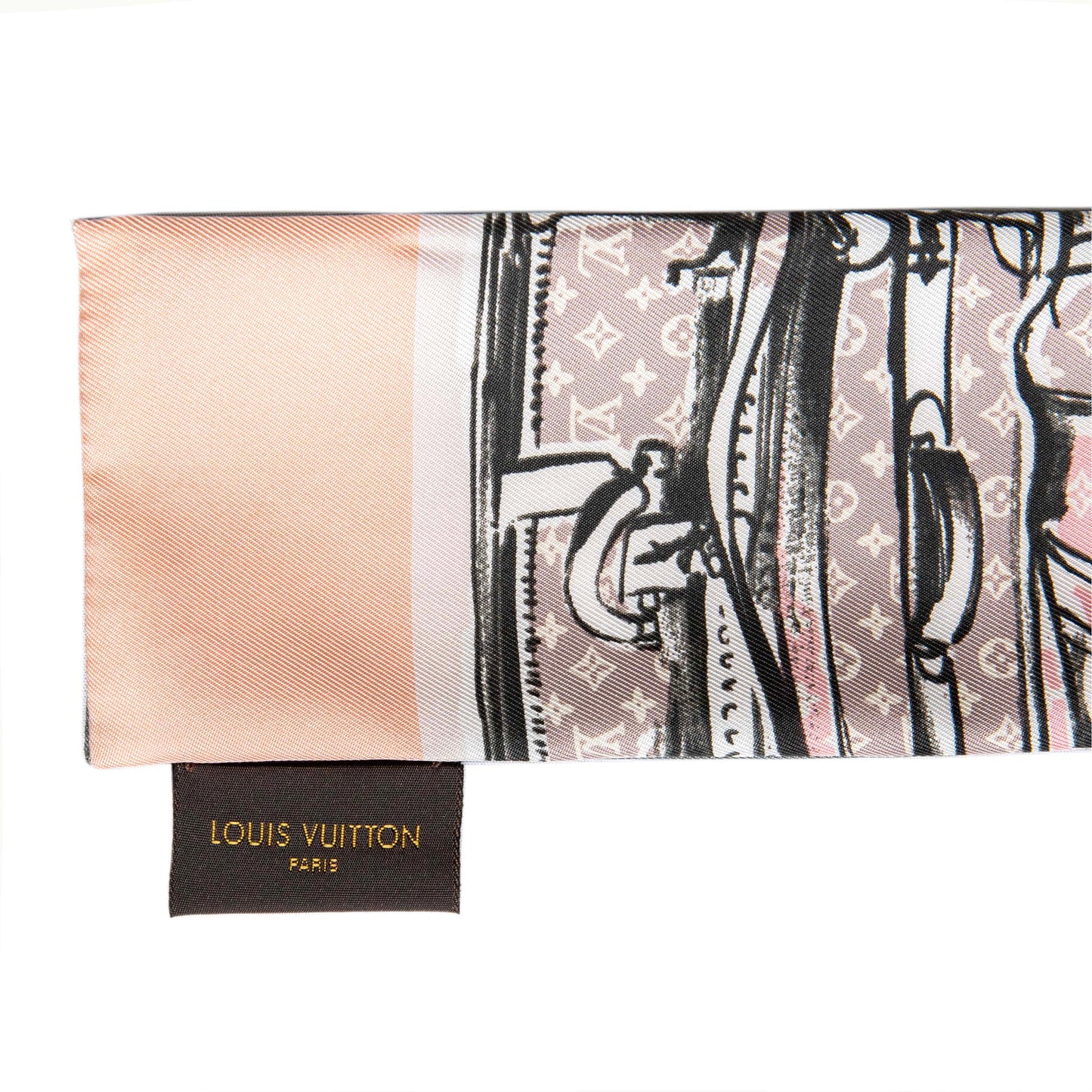 Exclusive Louis Vuitton Rose Poudre Silk Monogram Trunks Bandeau — Top View
