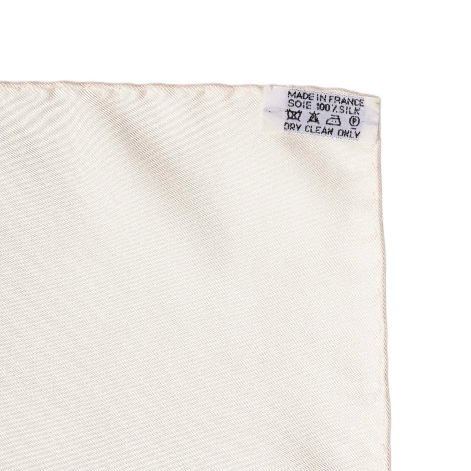 Exclusive Hermes Silk Grande Roue Scarf 90 — Top View