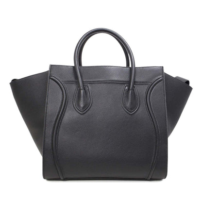 Exclusive Celine Black Grained Calfskin Medium Phantom Luggage Tote — Alternate View 11