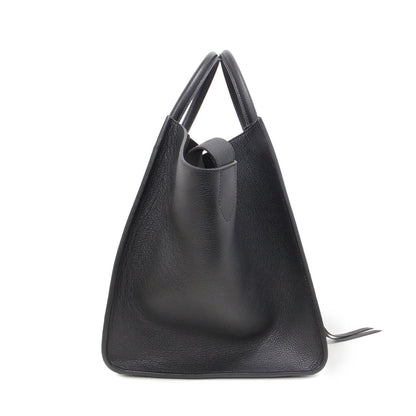 Exclusive Celine Black Grained Calfskin Medium Phantom Luggage Tote — Lifestyle View