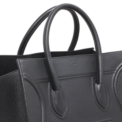 Exclusive Celine Black Grained Calfskin Medium Phantom Luggage Tote — Alternate View 8