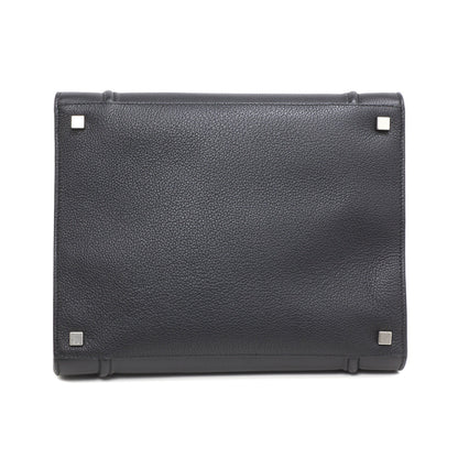 Exclusive Celine Black Grained Calfskin Medium Phantom Luggage Tote — Side View