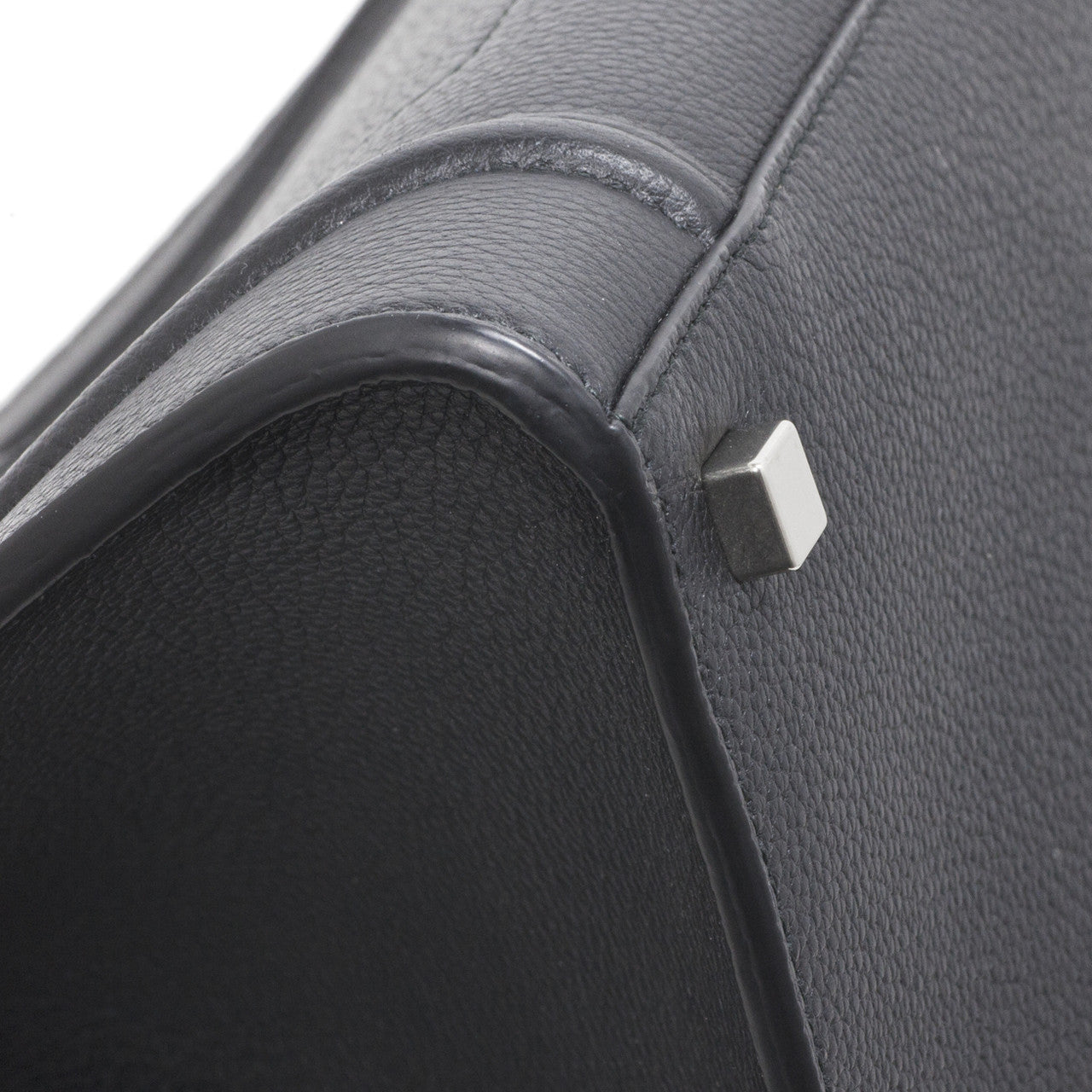 Exclusive Celine Black Grained Calfskin Medium Phantom Luggage Tote — Detail View