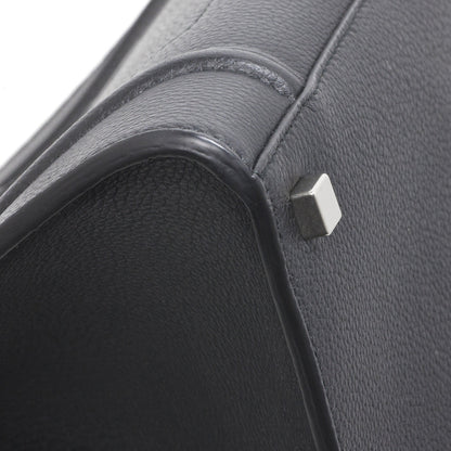 Exclusive Celine Black Grained Calfskin Medium Phantom Luggage Tote — Detail View