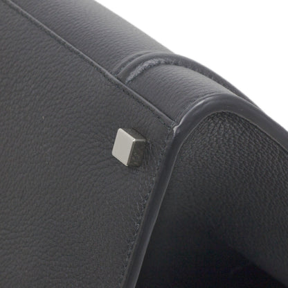 Exclusive Celine Black Grained Calfskin Medium Phantom Luggage Tote — Top View