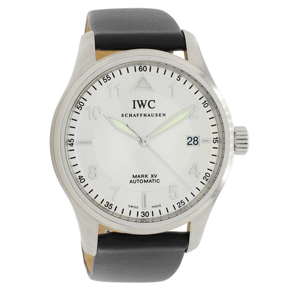 Exclusive IWC Stainless Steel Pilot Mark XV IW325314 — Front View