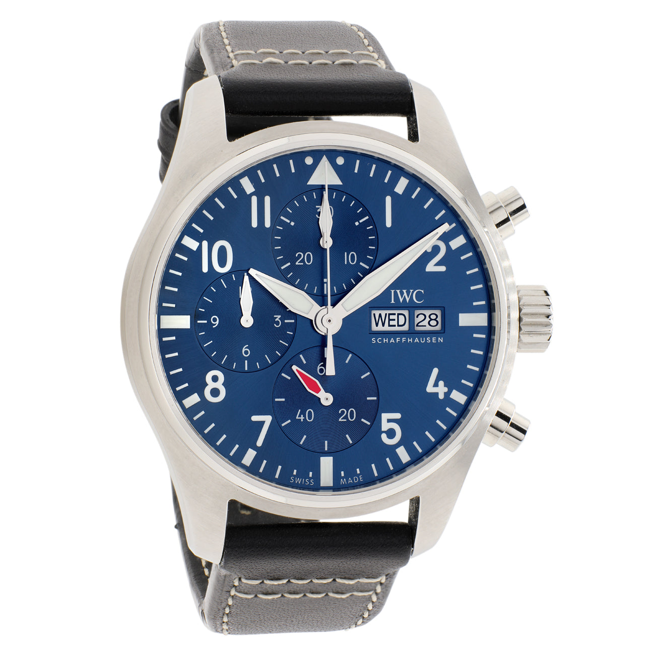 Exclusive IWC Stainless Steel Pilot Chronograph 41 IW388101 — Front View