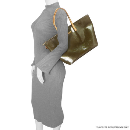 Exclusive Louis Vuitton Vert Olive Vernis Bellevue GM — Alternate View 8