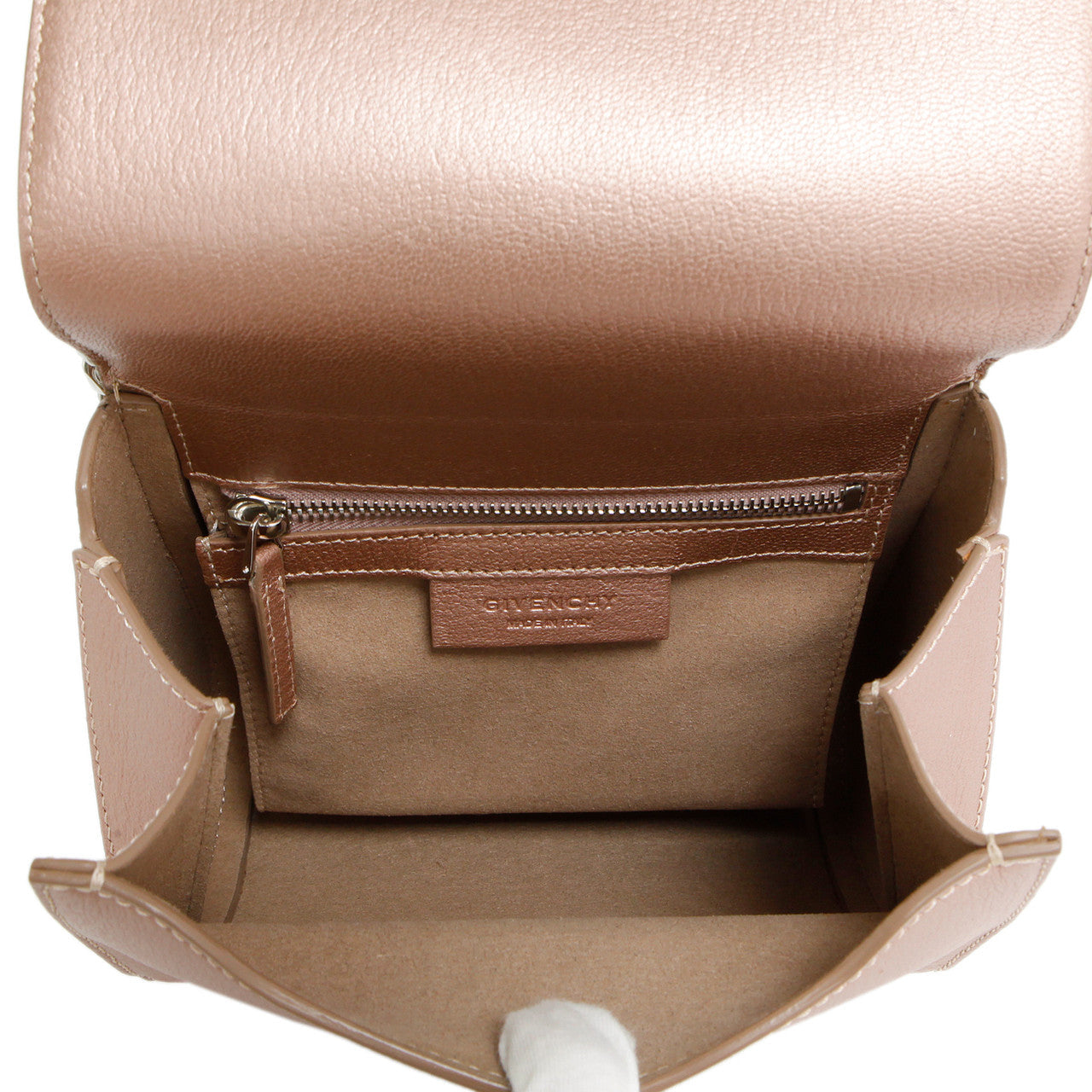 Exclusive Givenchy Rose Gold Calfskin Mini Pandora Box Chain Crossbody — Alternate View 8