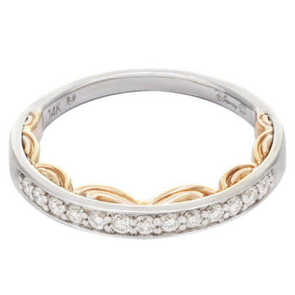 Exclusive Disney Enchanted 14K White & Rose Gold Cinderella  Diamond Bridal Set — Back View