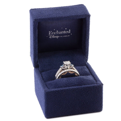 Exclusive Disney Enchanted 14K White & Rose Gold Cinderella  Diamond Bridal Set — Detail View