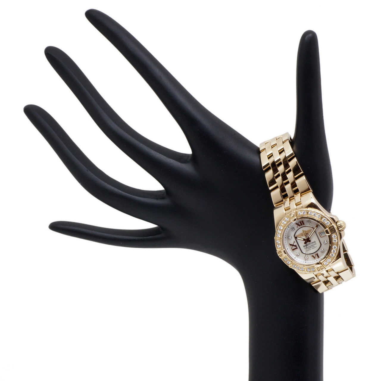 Exclusive Breitling 18K Rose Gold Diamond Starliner Ladies Watch H71340 — Top View