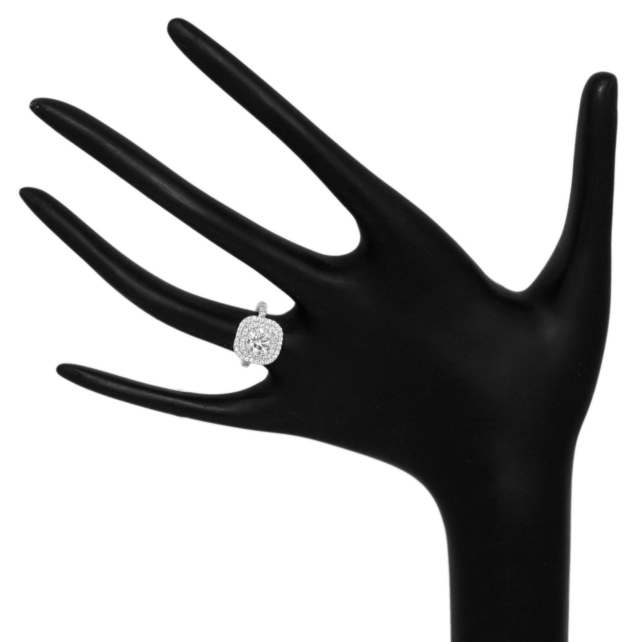 Exclusive 18K White Gold 1.38 Carat Diamond Ring — 3.5 — Top View