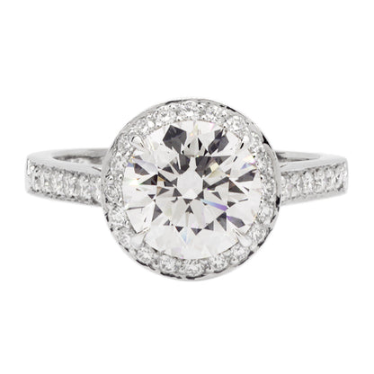 Exclusive Tiffany & Co. 950 Platinum 1.53 Carat Diamond Embrace Ring — Front View