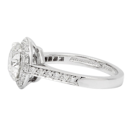 Exclusive Tiffany & Co. 950 Platinum 1.53 Carat Diamond Embrace Ring — Side View